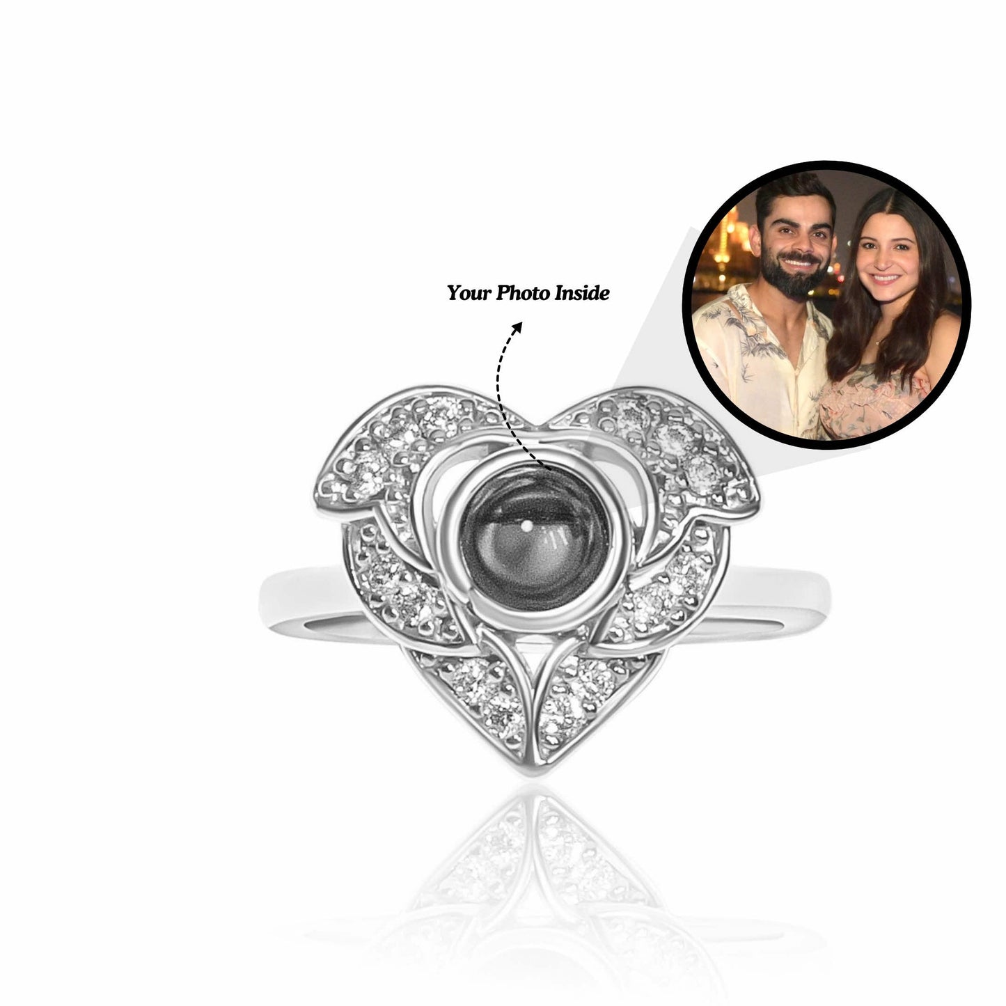 Diamond Heart PhotoJewels Ring