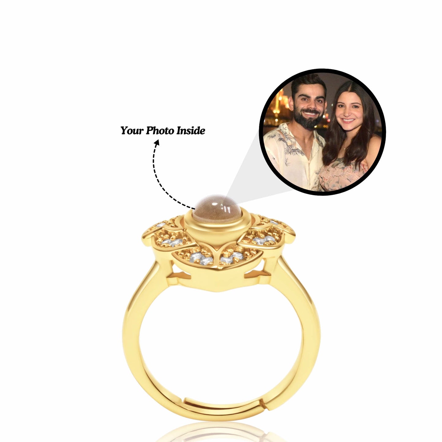 Diamond Heart PhotoJewels Ring