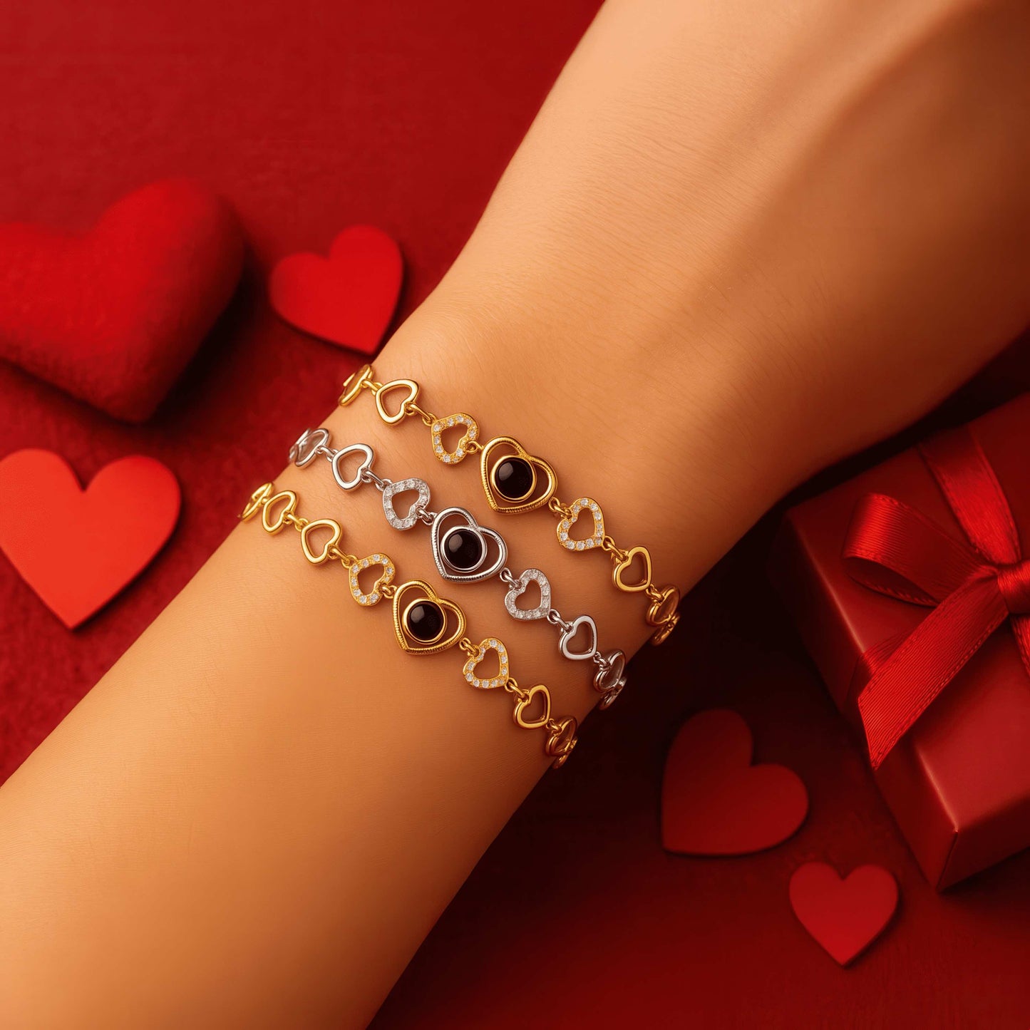 Chain of Hearts PhotoJewels Bracelet