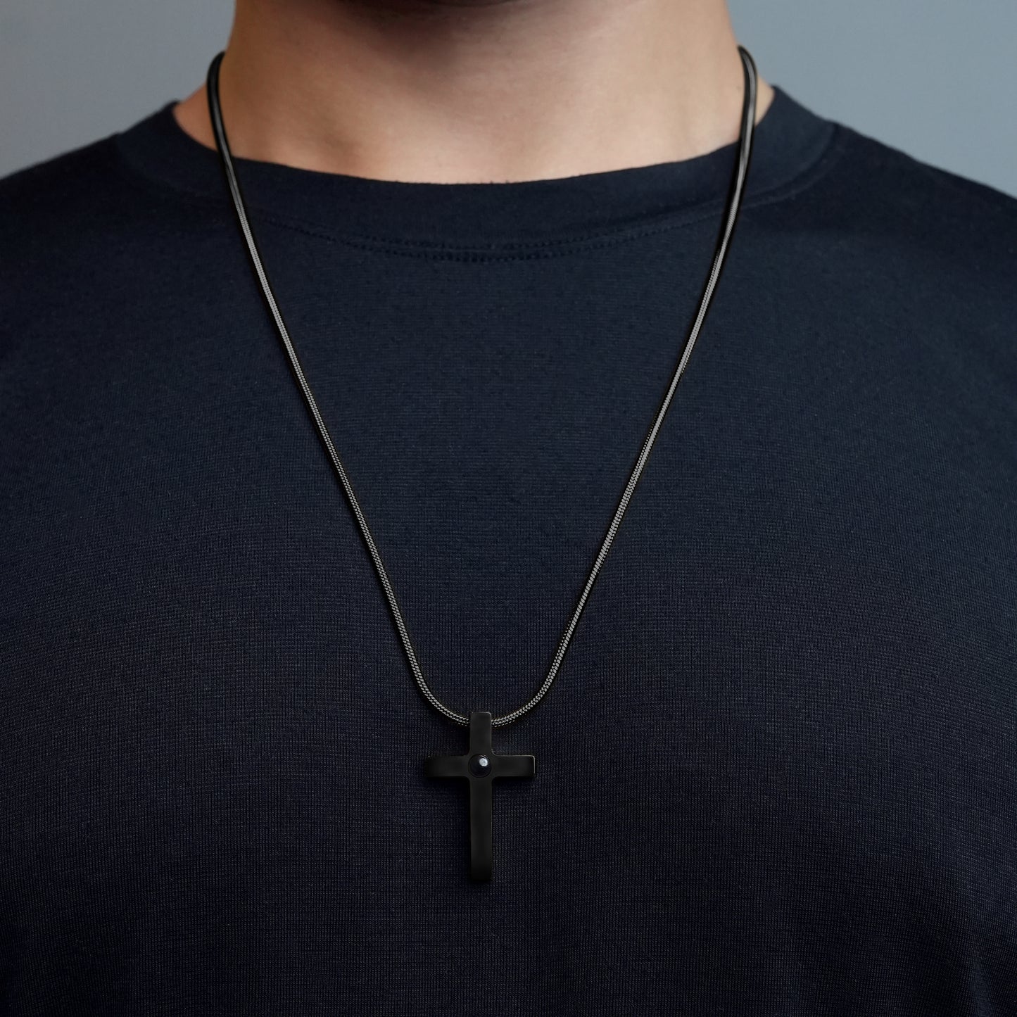 Men's Eternal Bond Cross PhotoJewels Necklace