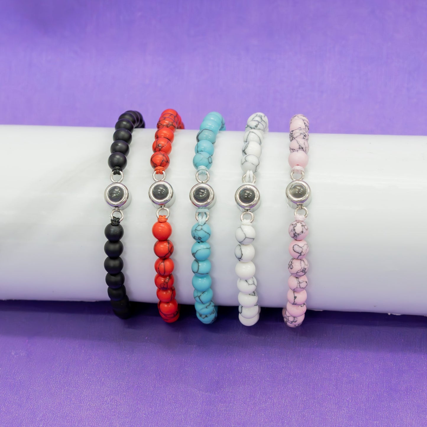 Color Photo Bead Bracelet - Photo Jewels