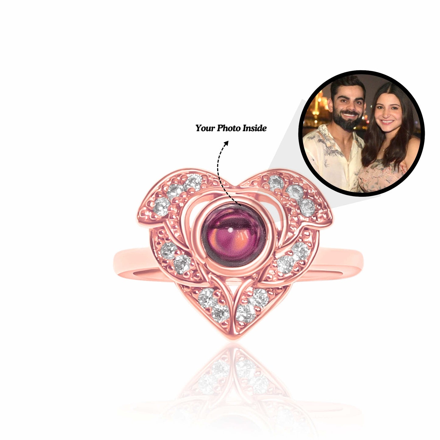 Diamond Heart PhotoJewels Ring