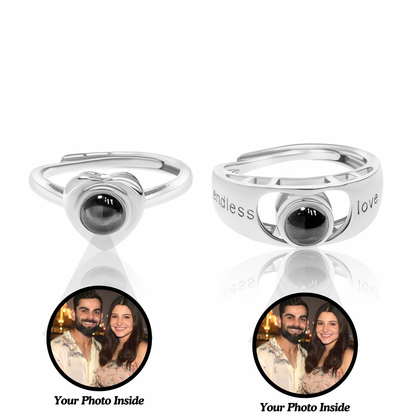 Couple Endless Love PhotoJewels Ring