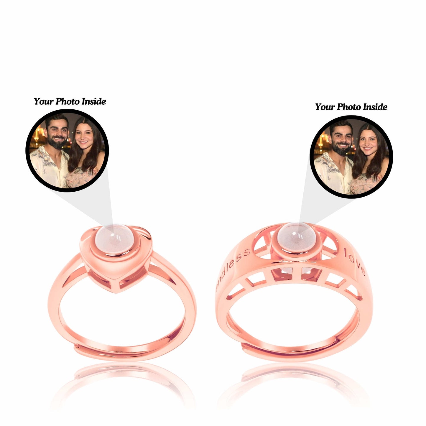 Couple Endless Love PhotoJewels Ring