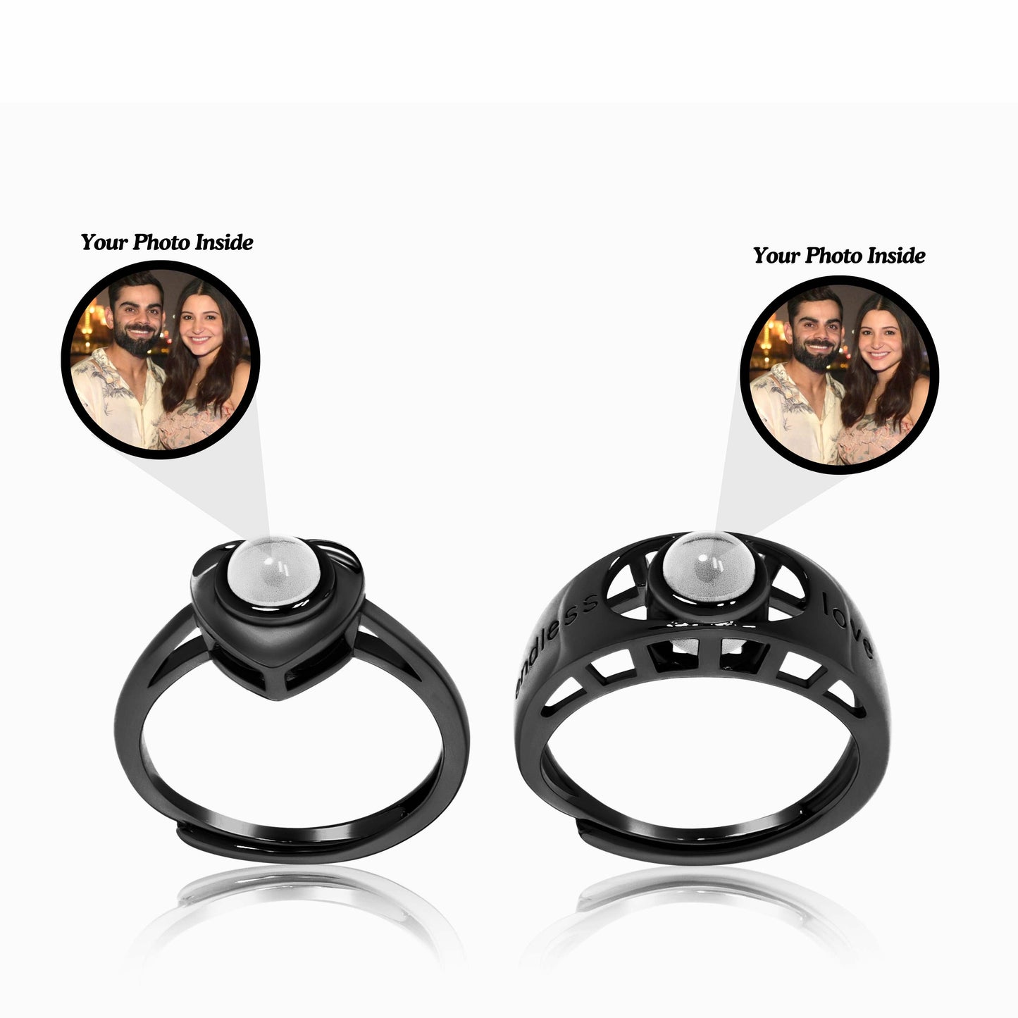 Couple Endless Love PhotoJewels Ring