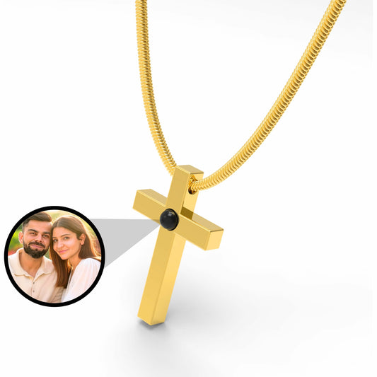 Men's Eternal Bond Cross PhotoJewels Necklace