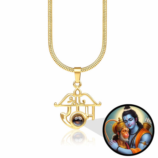 Shree Ram PhotoJewels Pendant – Hanuman & Ram Ji