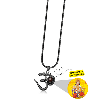 OM Pendant with Bajrang Bali Photo