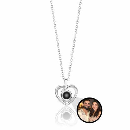 Curve Heart PhotoJewels Necklace ( Copper )