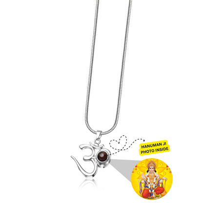 OM Pendant with Bajrang Bali Photo