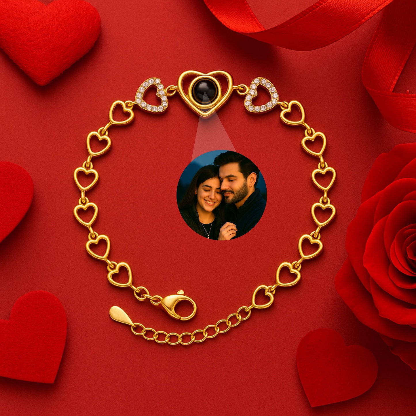 Chain of Hearts PhotoJewels Bracelet