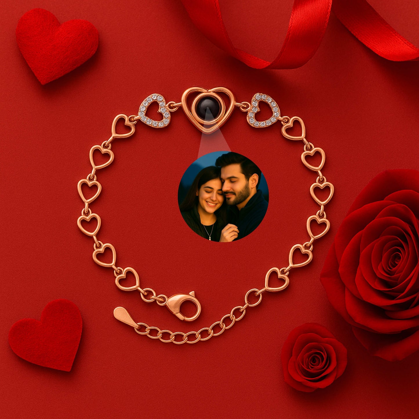 Chain of Hearts PhotoJewels Bracelet