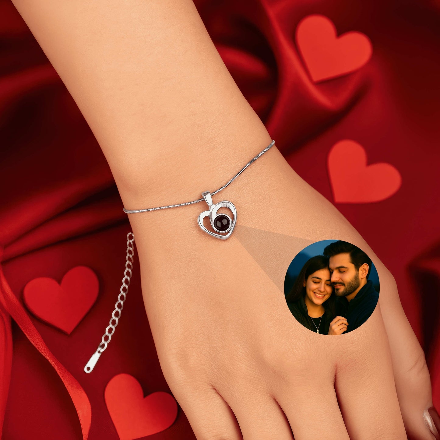 Curve Heart PhotoJewels Bracelet