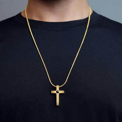Men's Eternal Bond Cross PhotoJewels Necklace