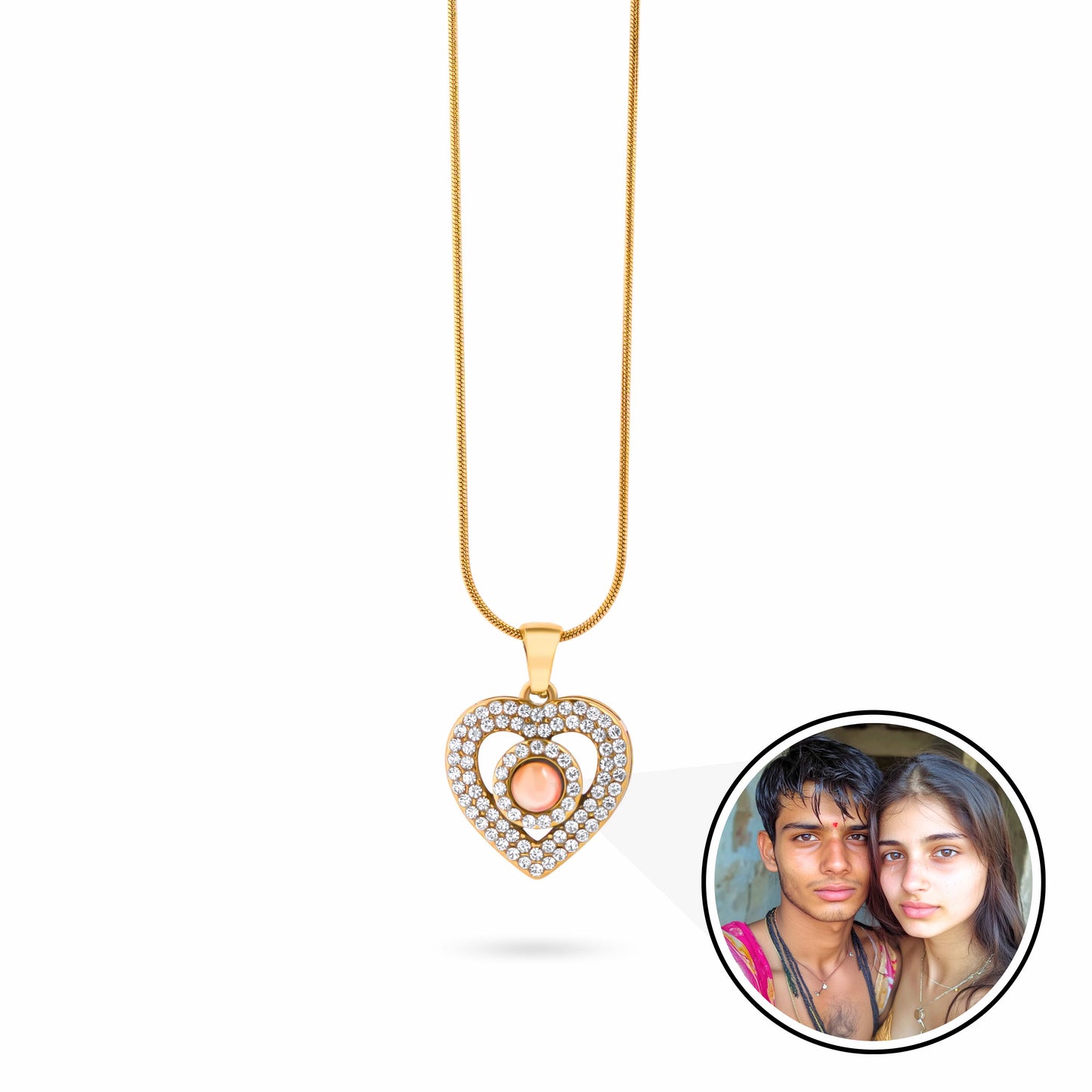 Sparkle Heart PhotoJewels Necklace