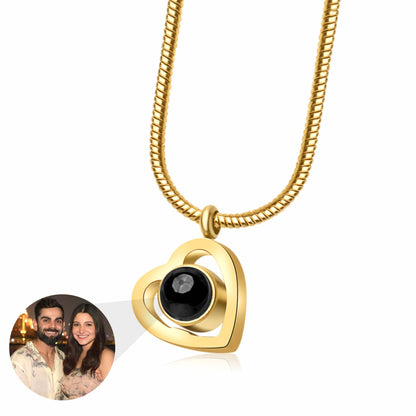 Color Photo Heart Projection Pendant - Photo Jewels