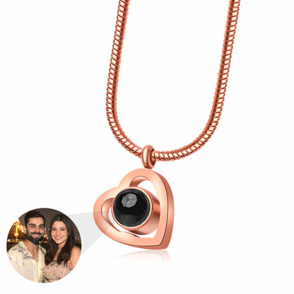 Color Photo Heart Projection Pendant - Photo Jewels