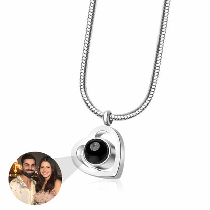 Color Photo Heart Projection Pendant - Photo Jewels
