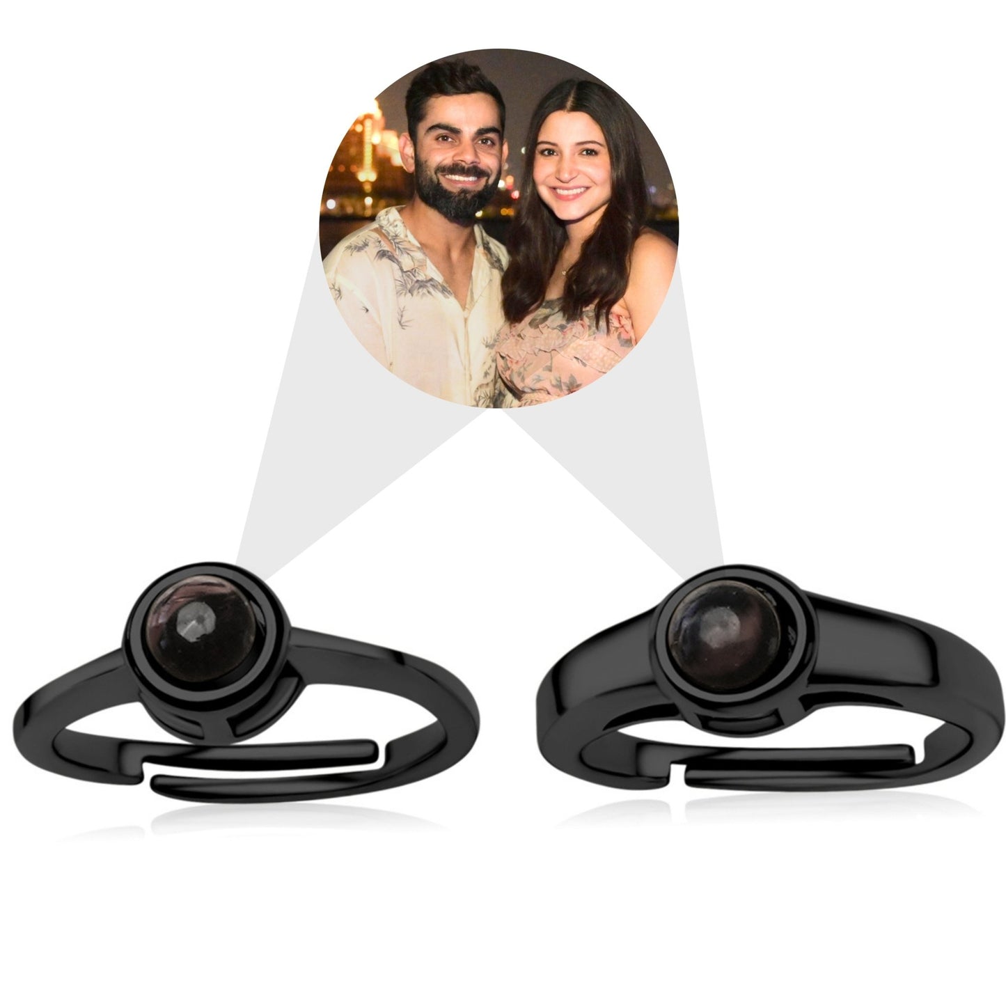 Couple Color Photo Ring - Photo Jewels
