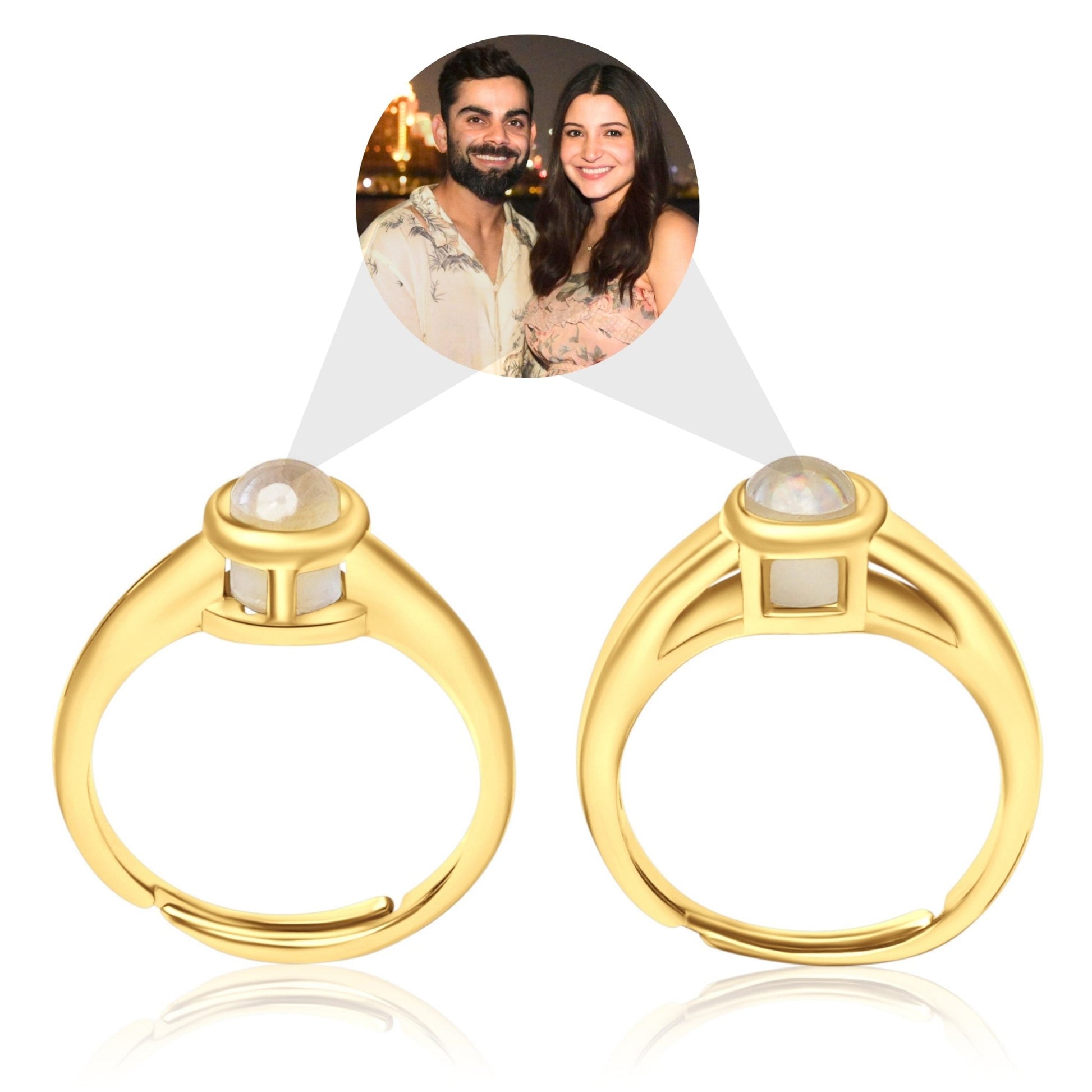 Couple Color Photo Ring - Photo Jewels