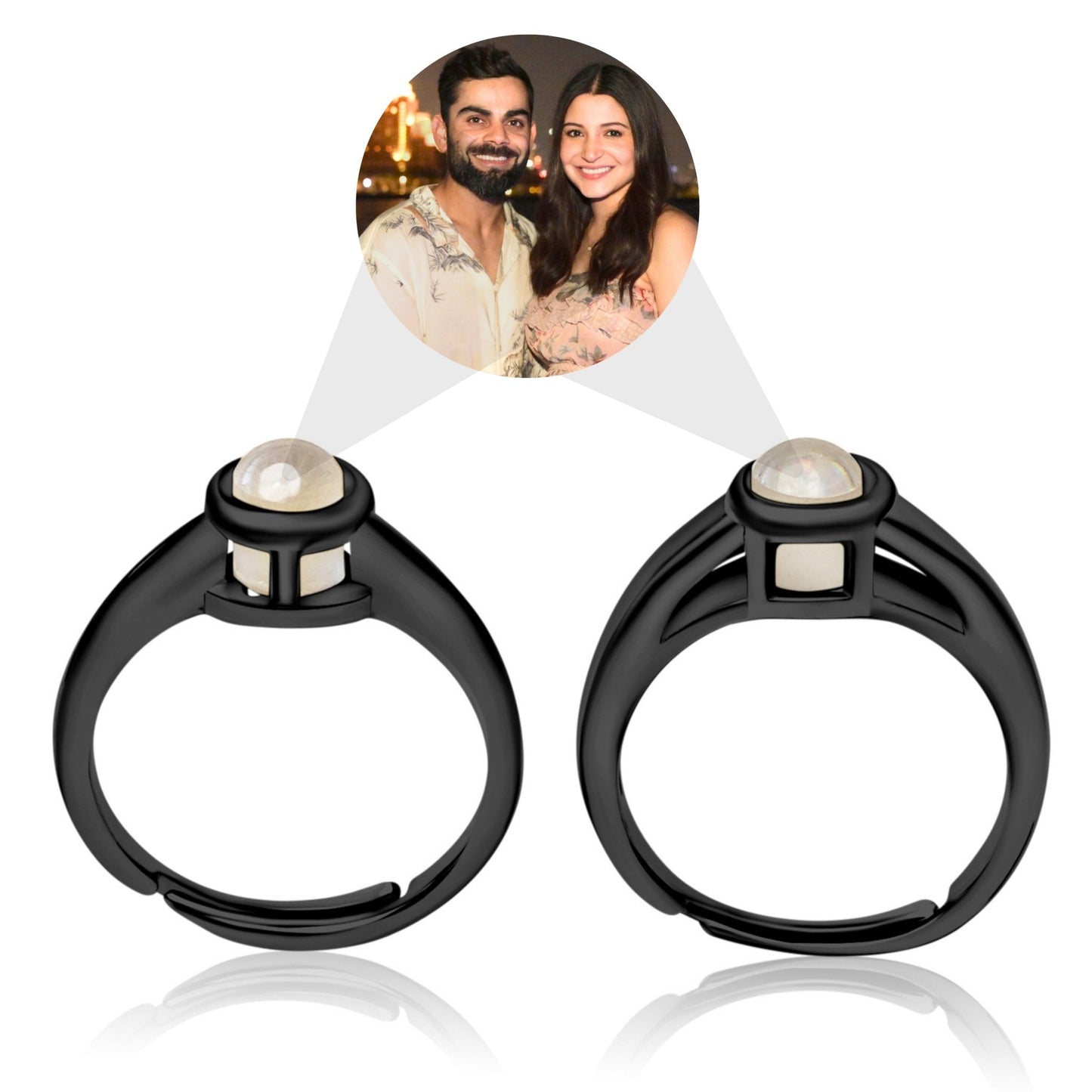 Couple Color Photo Ring - Photo Jewels