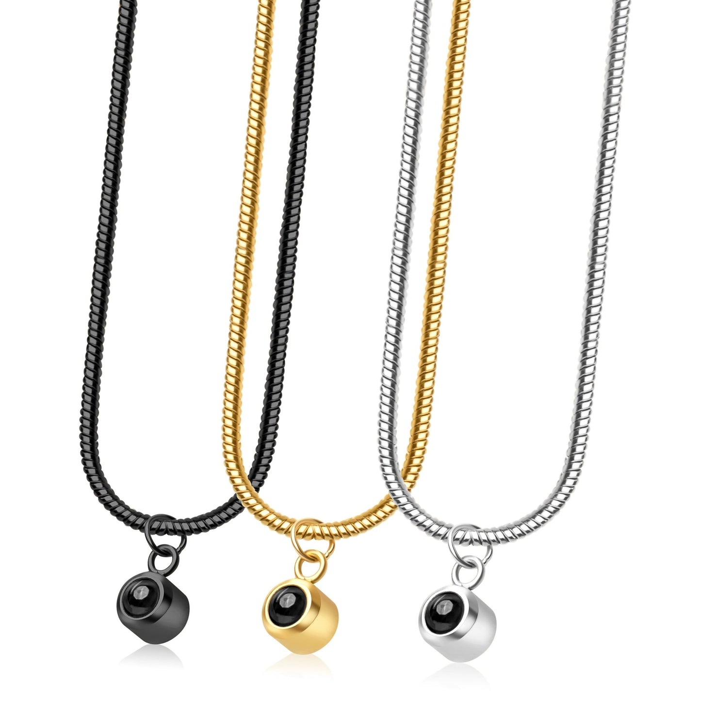 Men's Bubble Color Photo Necklace - Photo Jewelsmens necklace