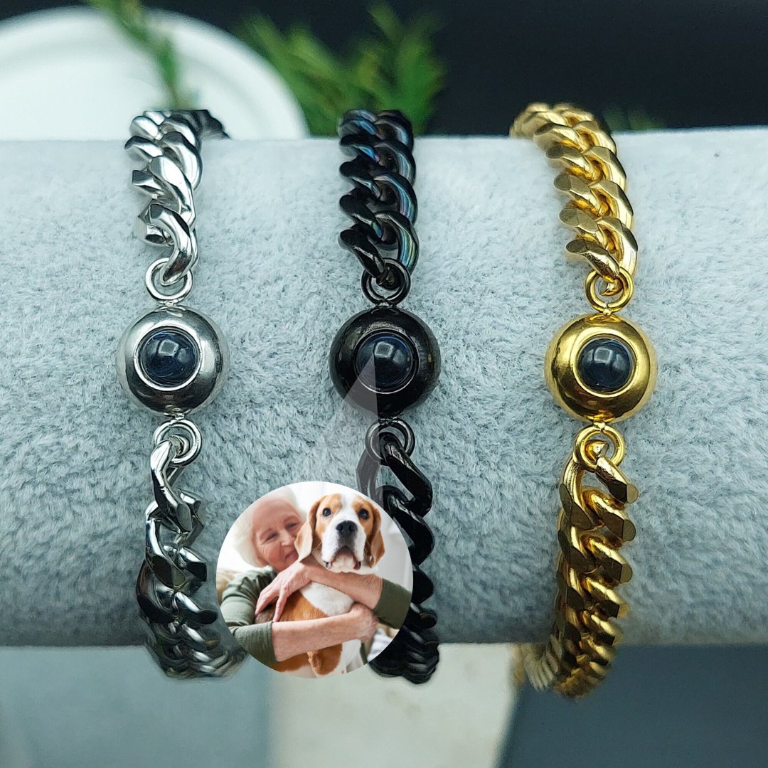 Men's Chain Color Photo Bracelet - Photo Jewels