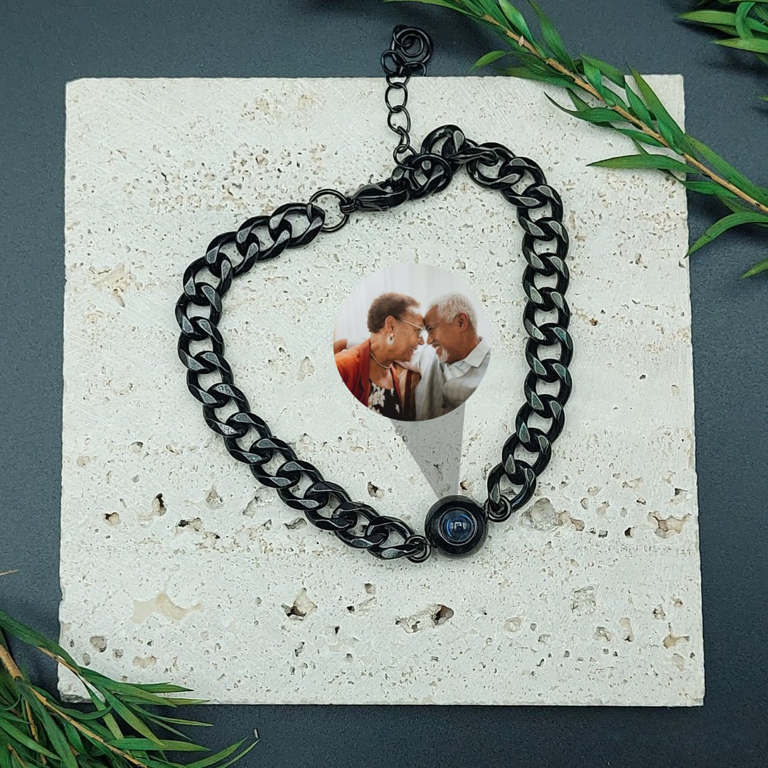 Men's Chain Color Photo Bracelet - Photo Jewels