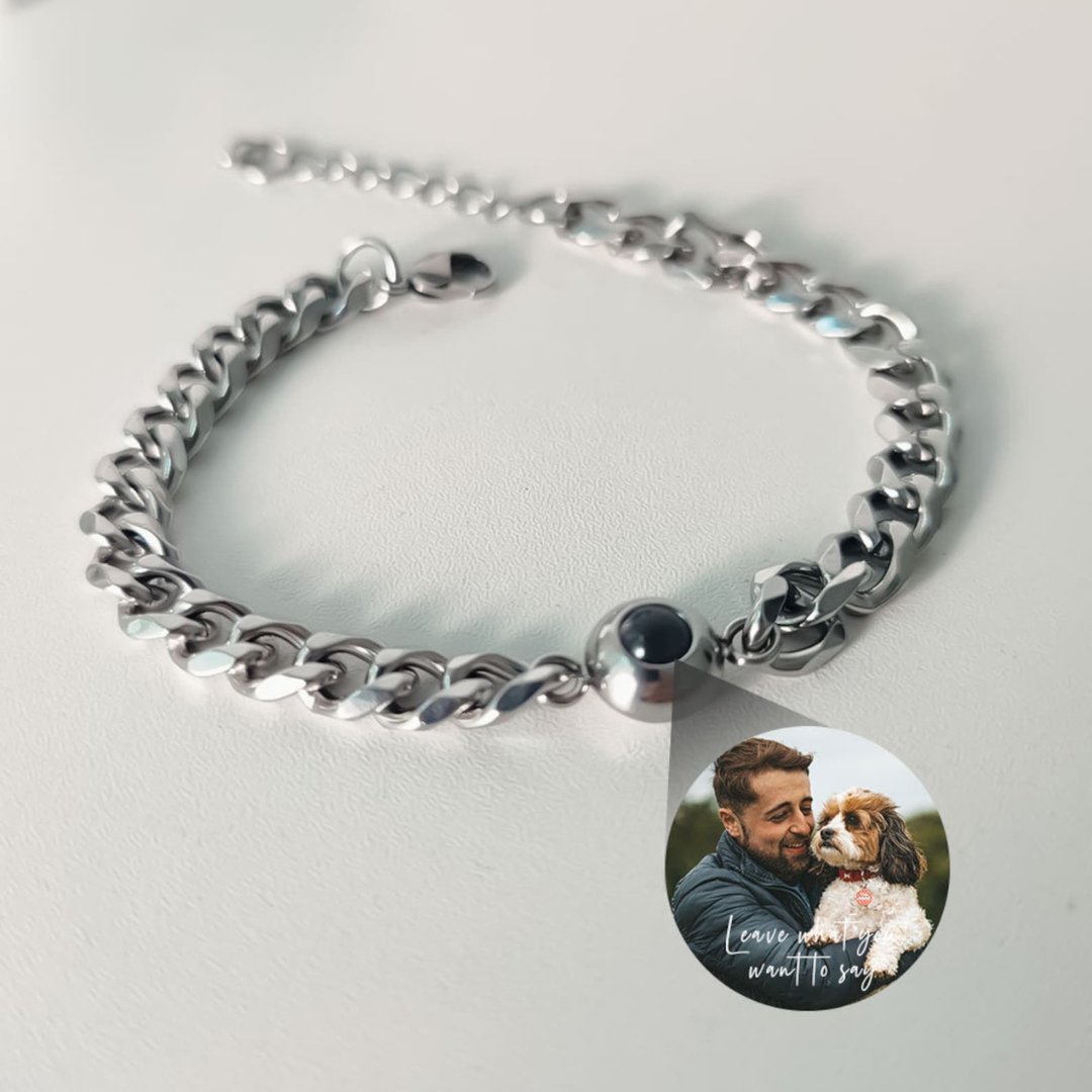 Men's Chain Color Photo Bracelet - Photo Jewels
