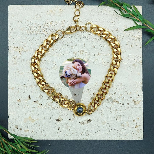 Men's Chain Color Photo Bracelet - Photo Jewels