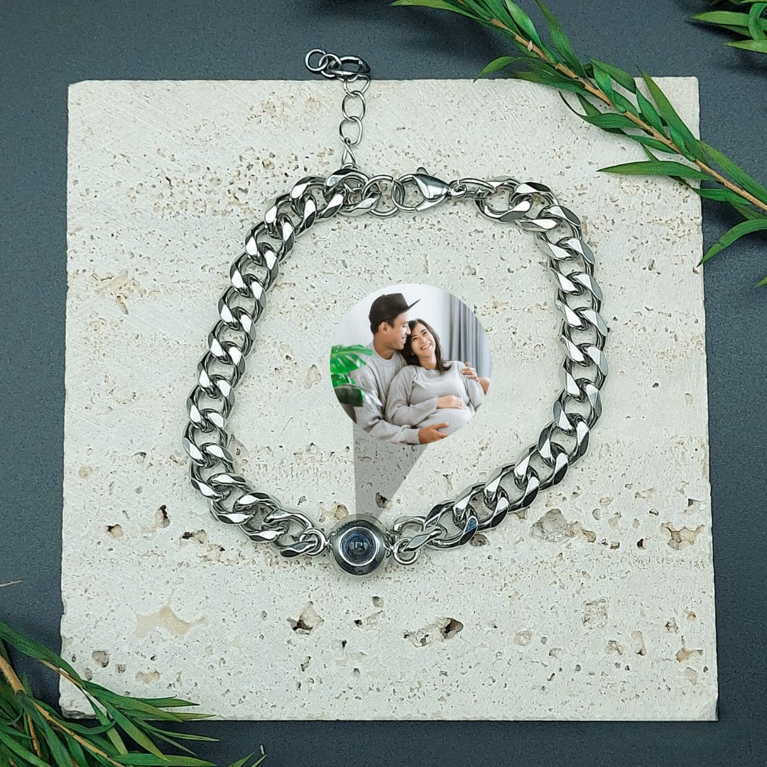 Men's Chain Color Photo Bracelet - Photo Jewels