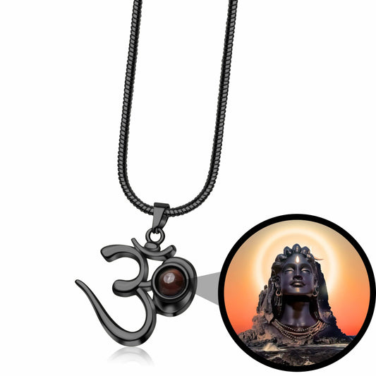 Shiva OM PhotoJewels Pendant – Adiyogi Inside