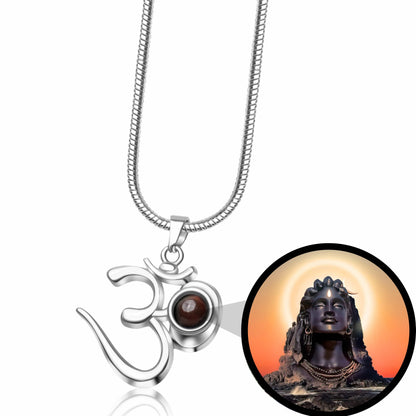 Shiva OM PhotoJewels Pendant – Adiyogi Inside