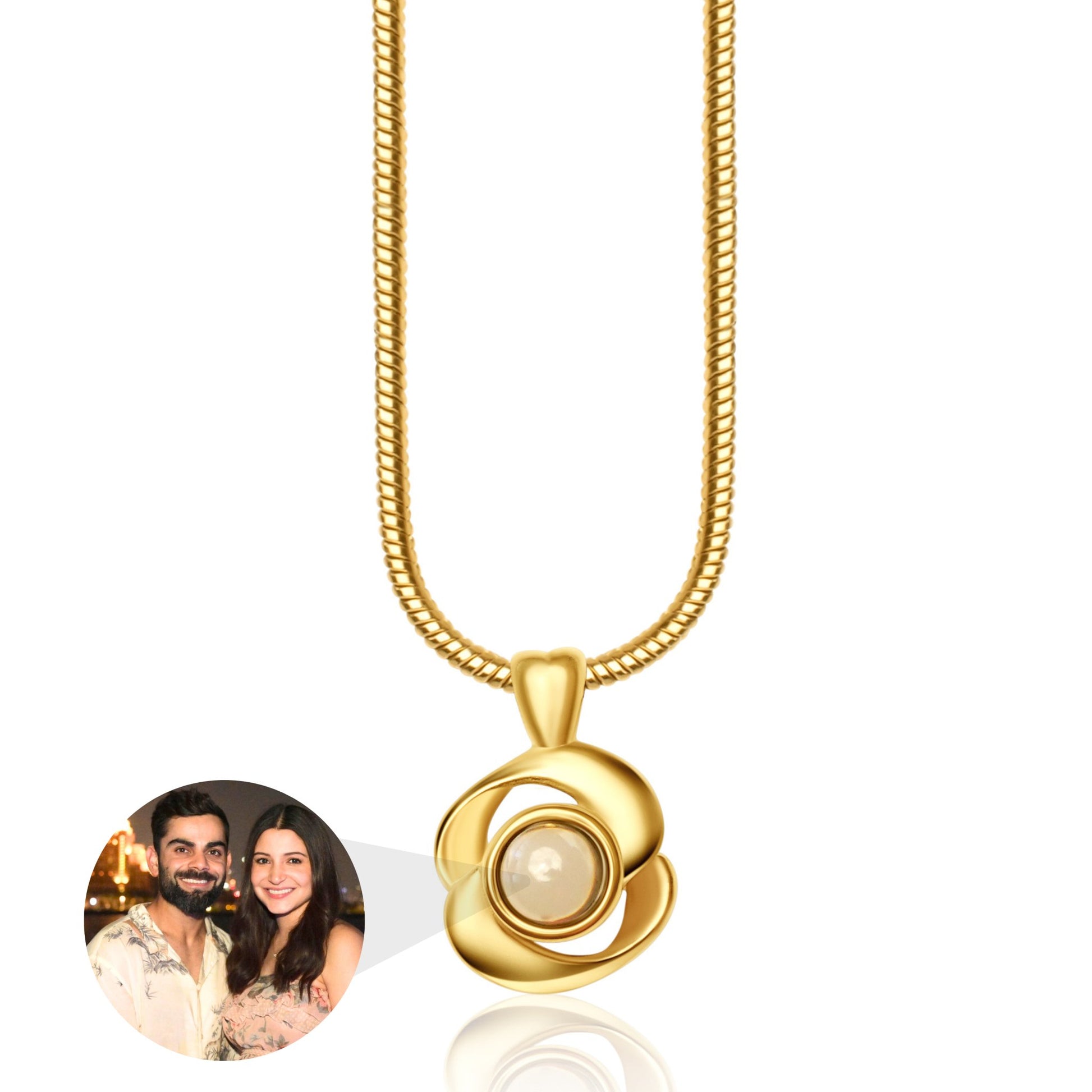 Rose Petal Color Photo Necklace - Photo Jewels