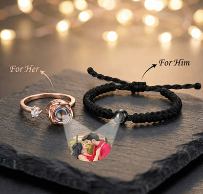 Braided Bracelet x Rose Ring (Him & Her)