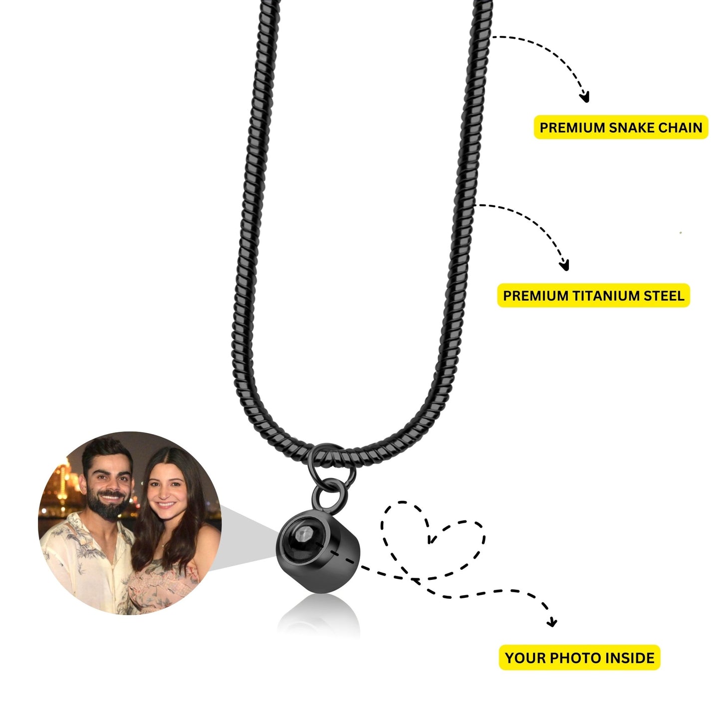 Women's Color Photo Bubble Pendant - Photo Jewels