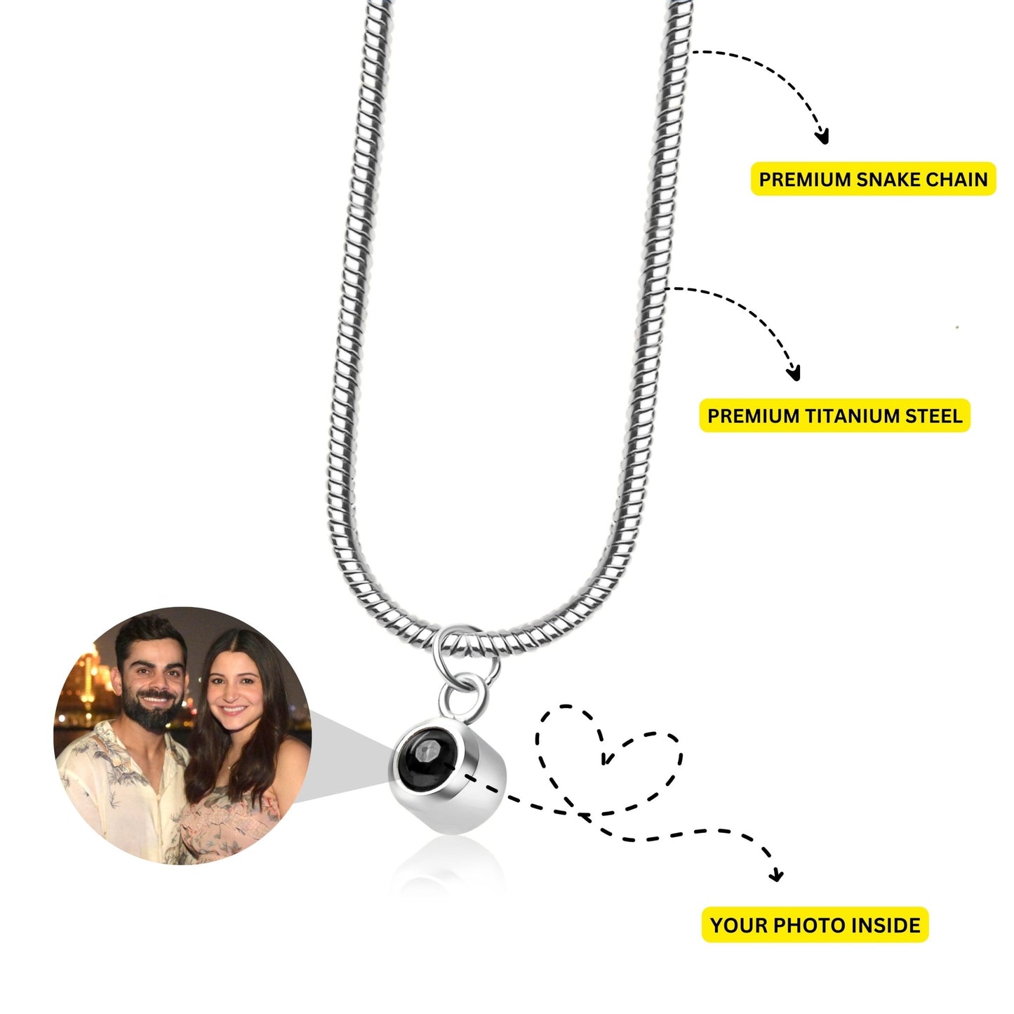 Women's Color Photo Bubble Pendant - Photo Jewels